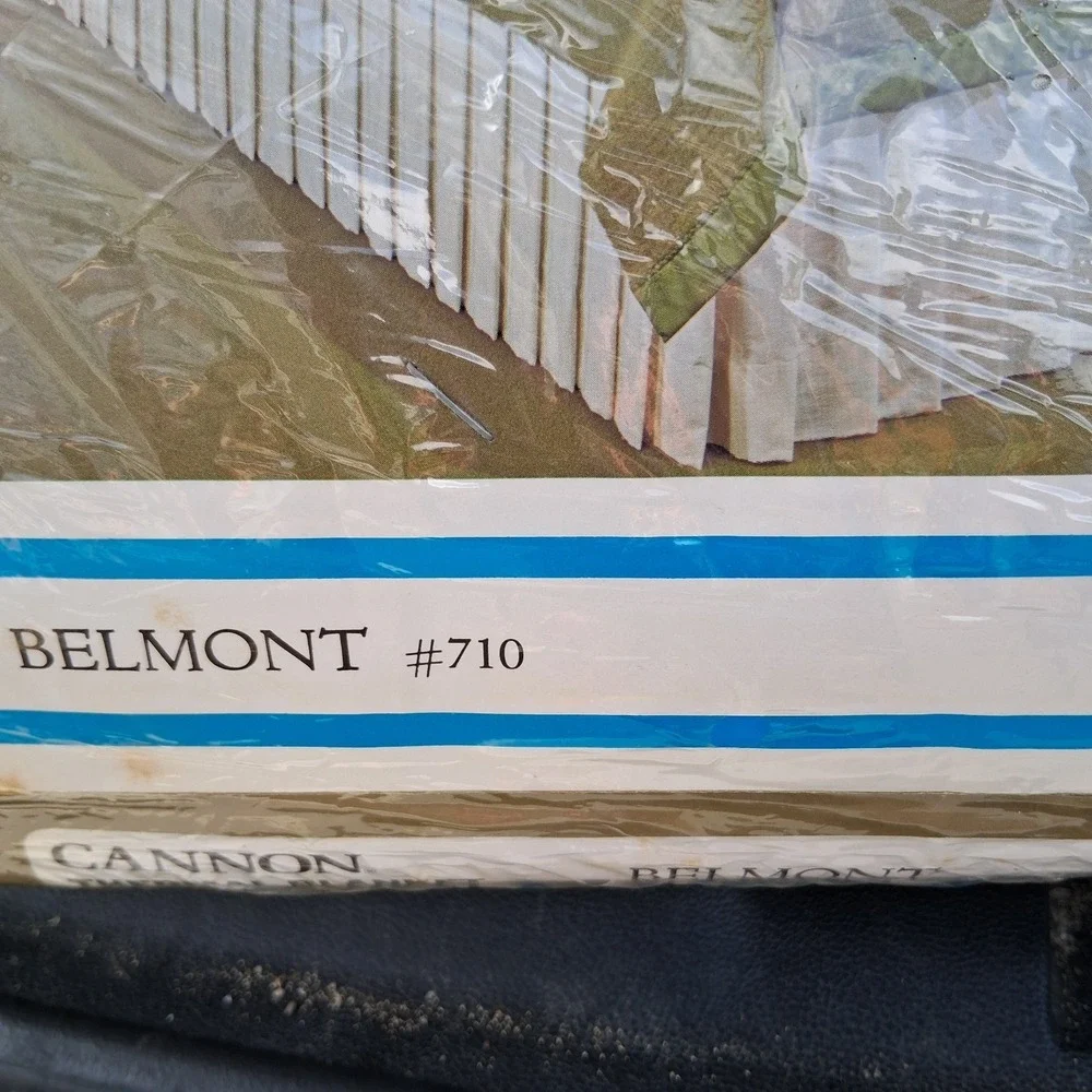 Vtg NOS 70s CANNON Dover 72X90 Green Blanket Border Grandpacore New